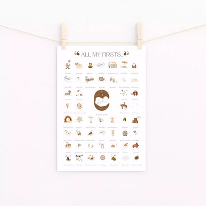 Milestone print for all the baby's firsts - Karma
