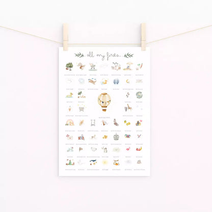 Milestone print for all the baby's firsts - Balloon