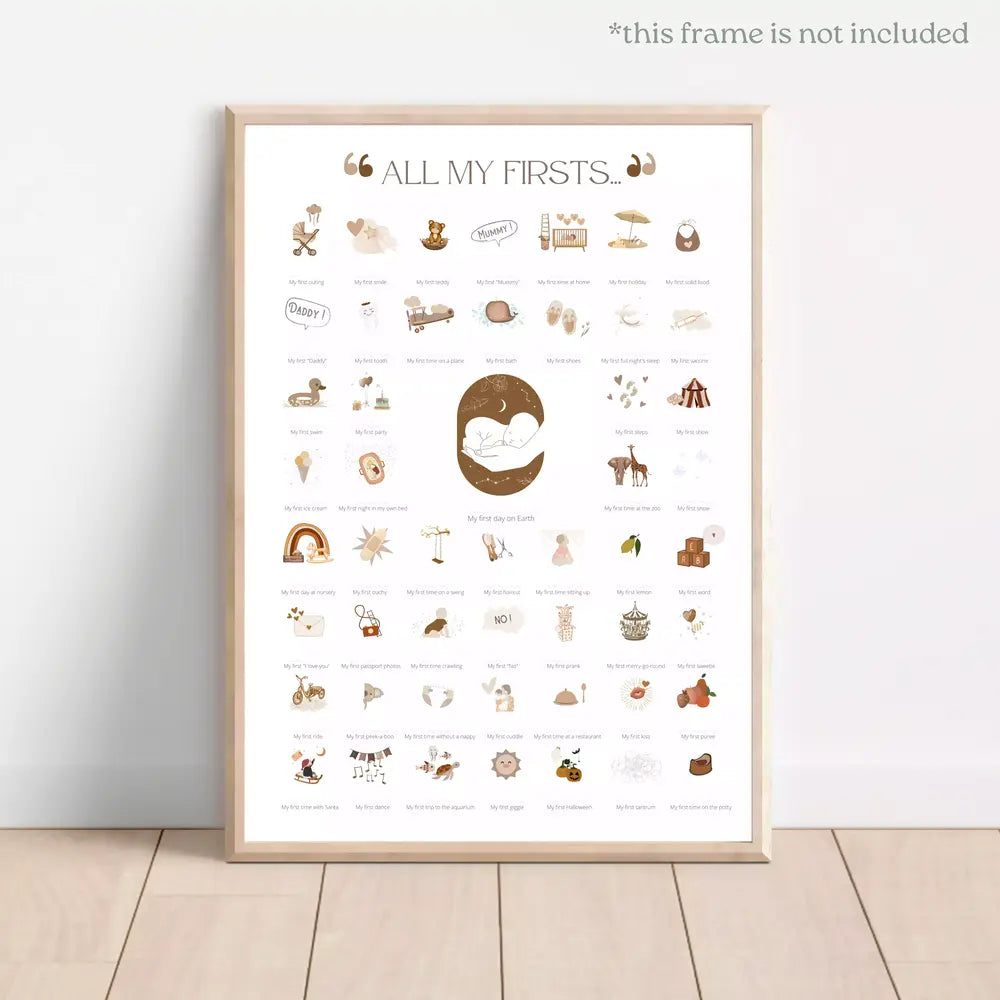 Milestone print for all the baby's firsts - Karma