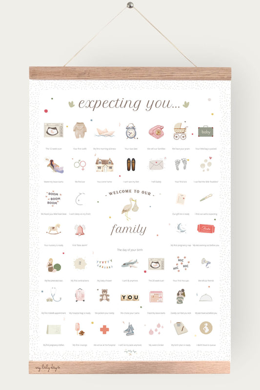 'expecting you' pregnancy print by My Baby Days