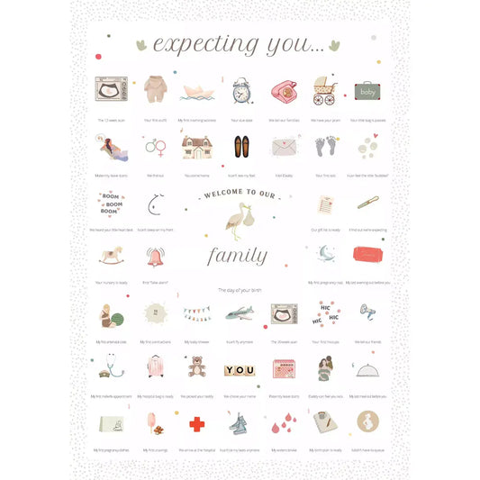 Expecting you - Milestone print for pregnant women to date stamp all their firsts