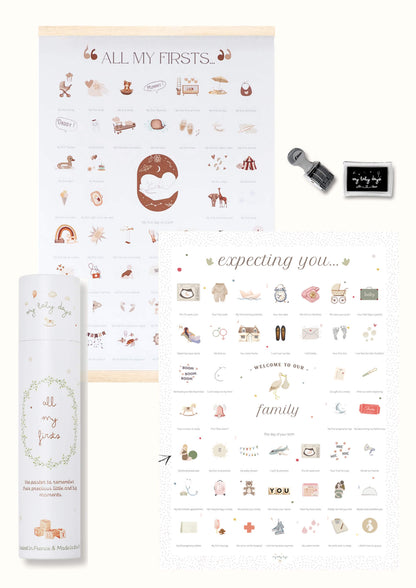 DUO 'Karma' BUNDLE - All My Firsts 'Karma' Print + 'Expecting You' Pregnancy Print