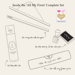 Whats inside the All My Firsts Complete Set graphic