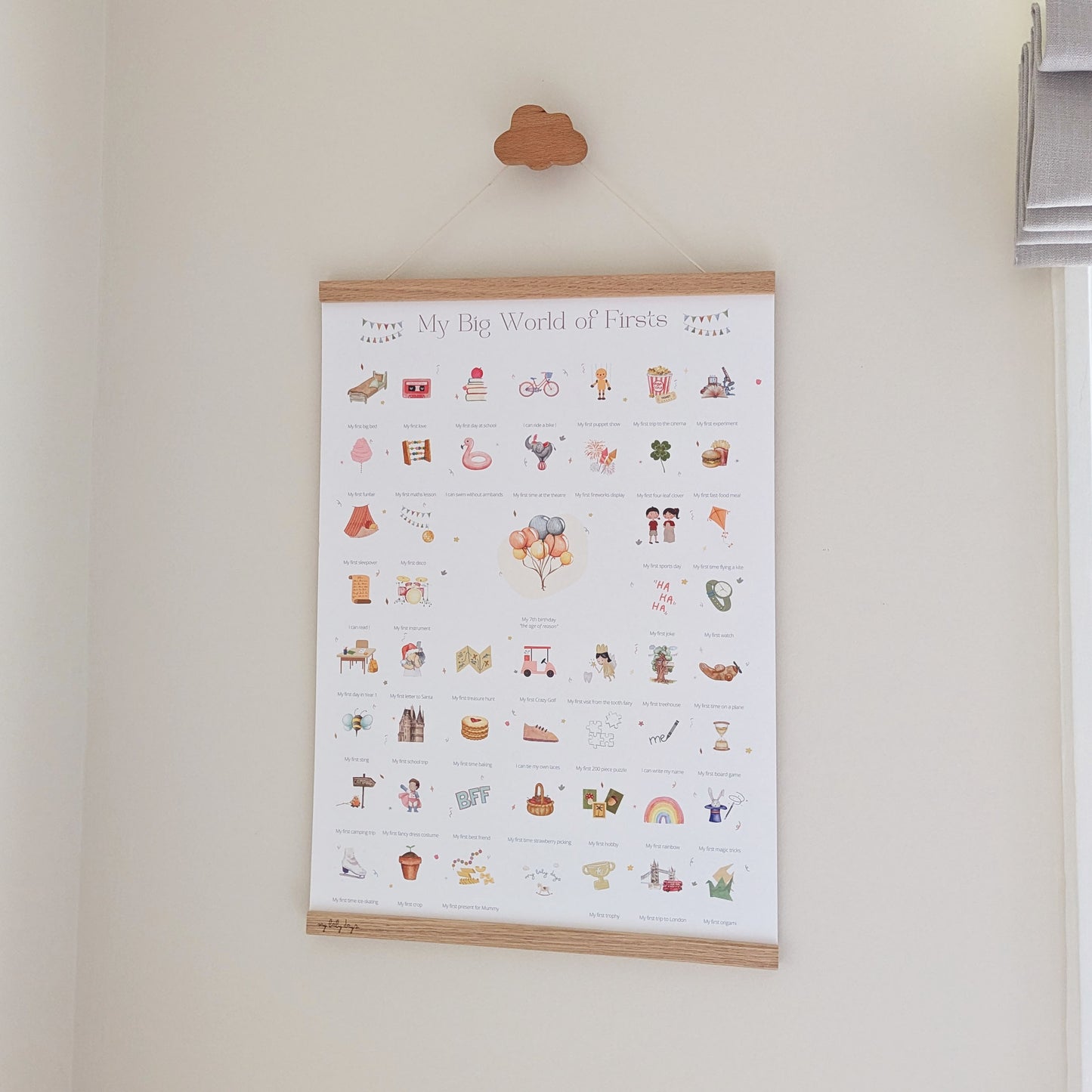 'My Big World of Firsts' Print for 2-7 year olds
