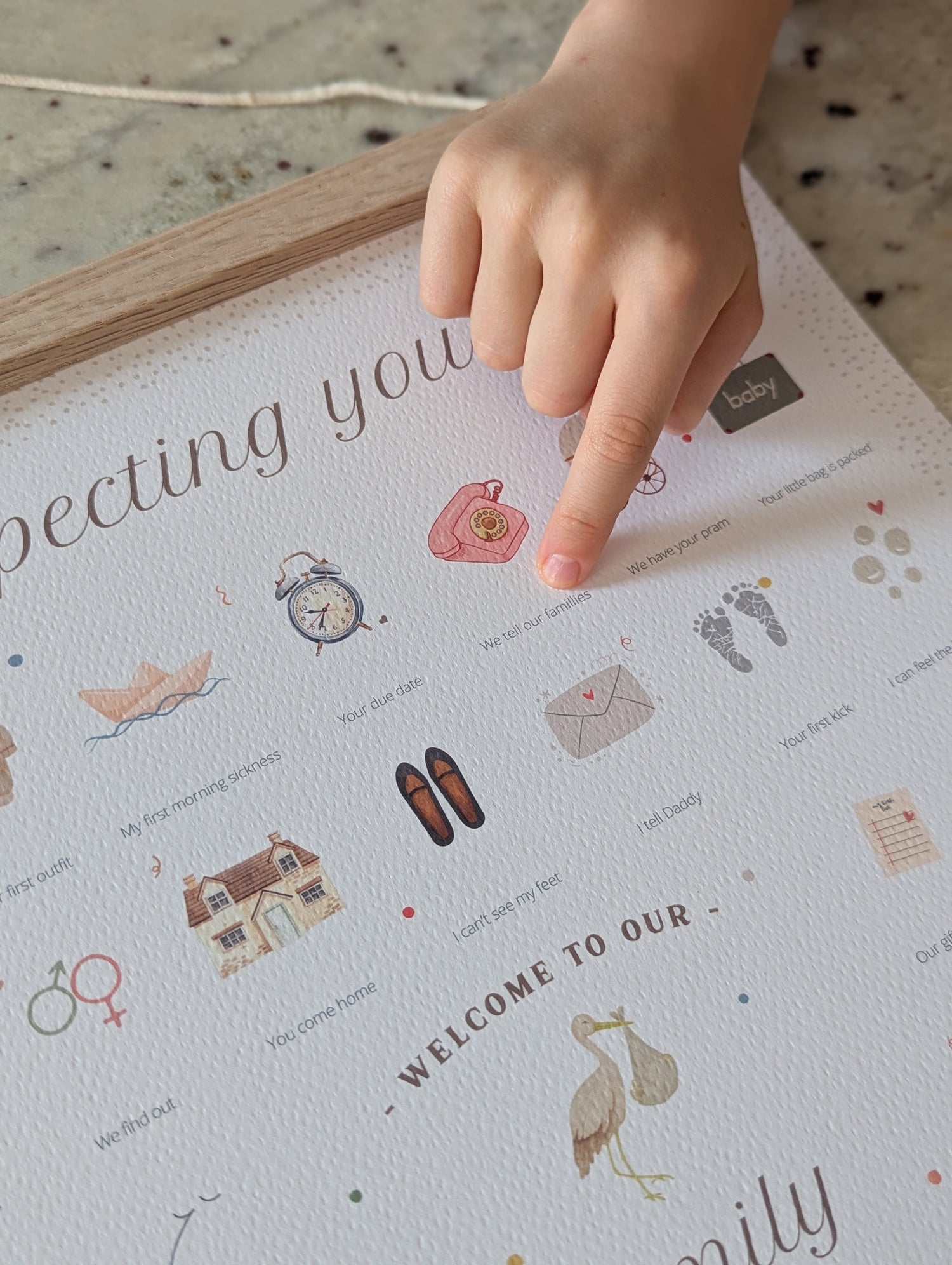 Pregnancy Milestone Print - 'Expecting You'