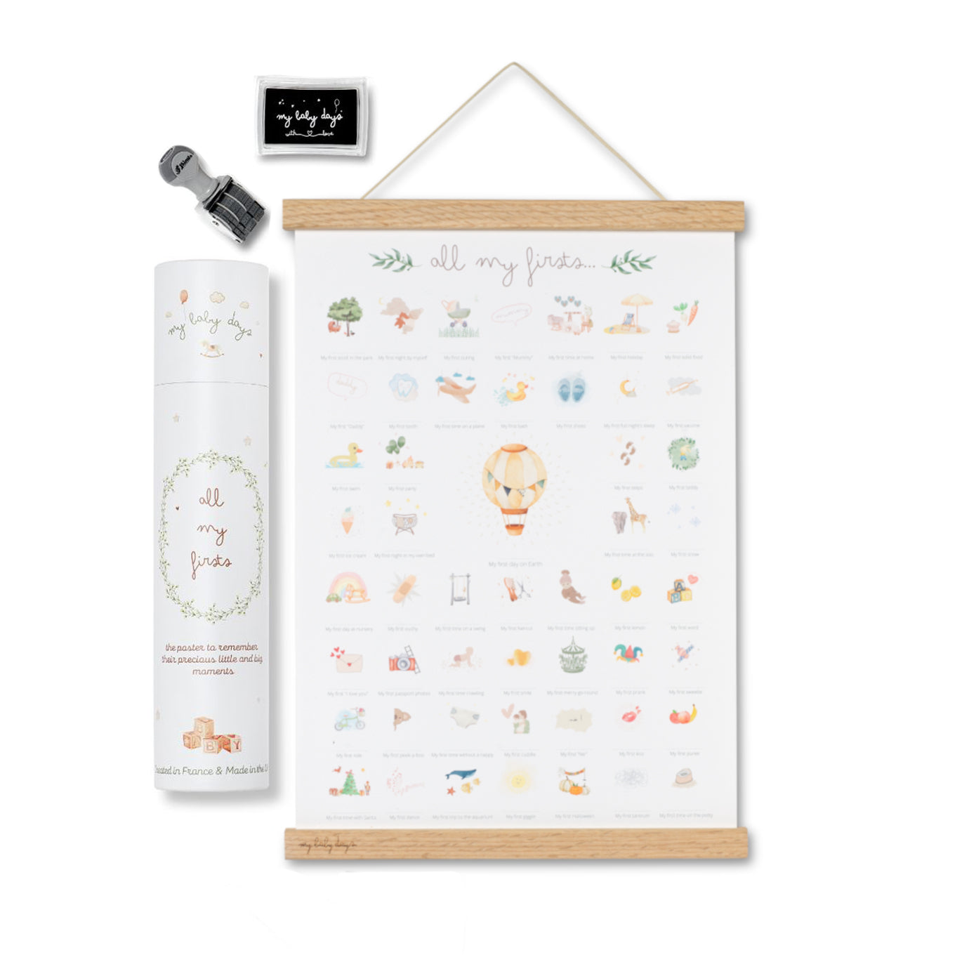Baby Milestone Print - All My Firsts 'Balloon' Edition