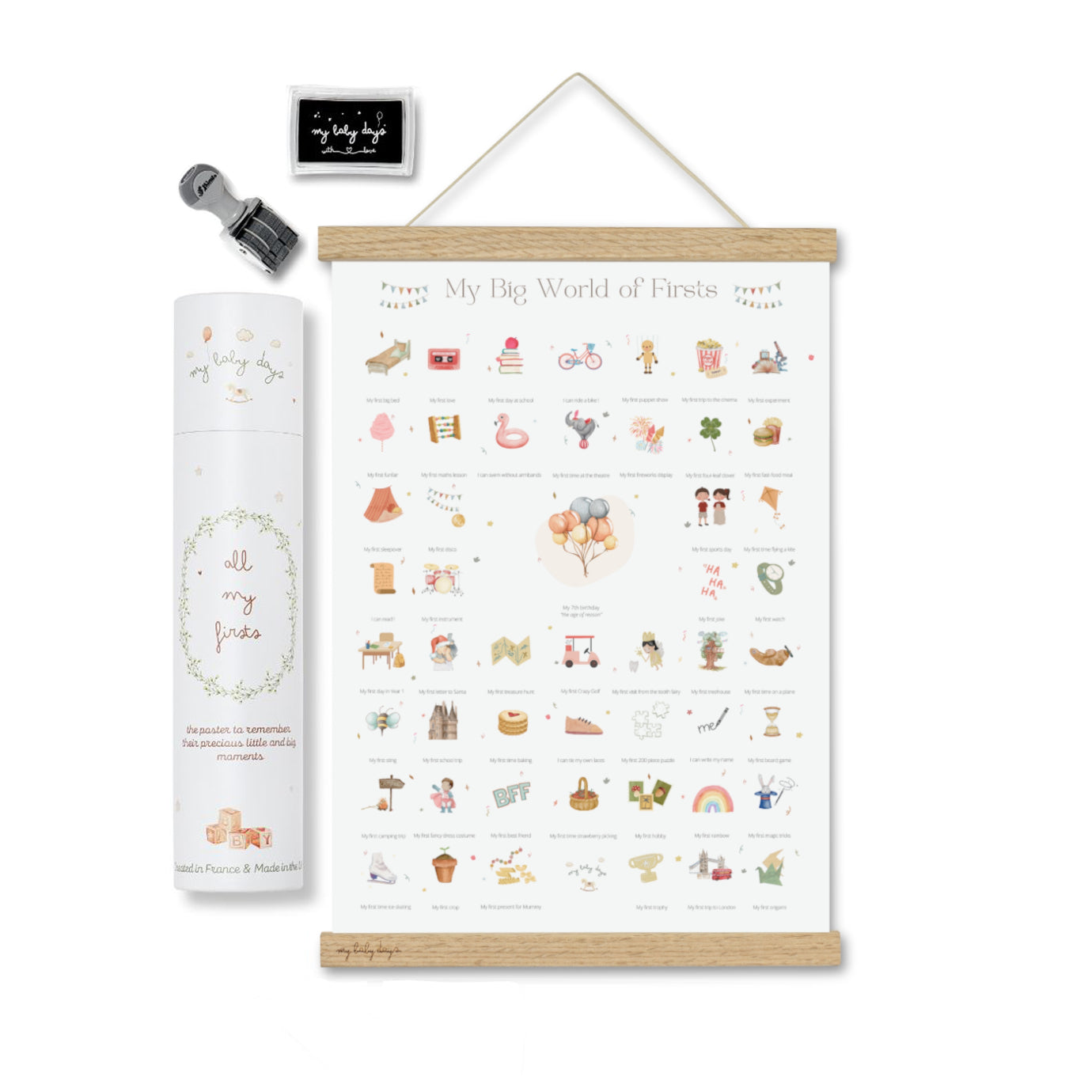 Kids Milestone Print - 'My Big World of Firsts' for ages 2-7