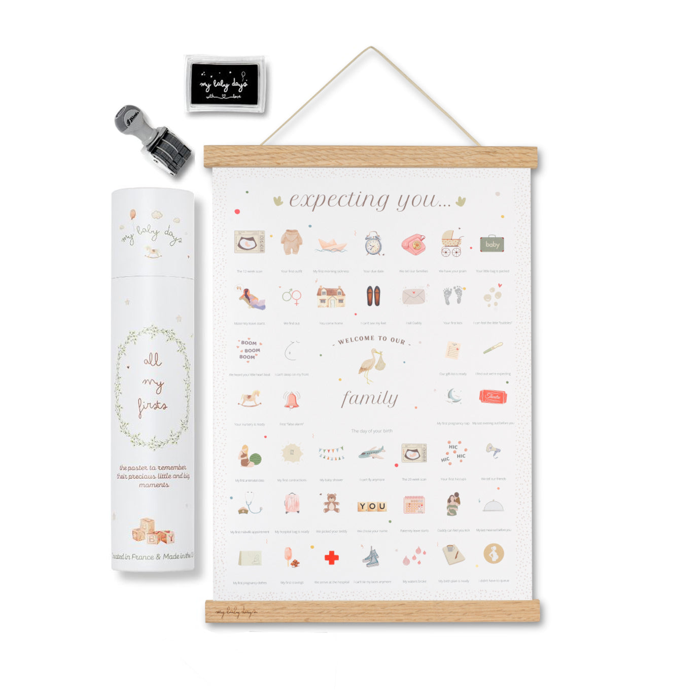 Pregnancy Milestone Print - 'Expecting You'