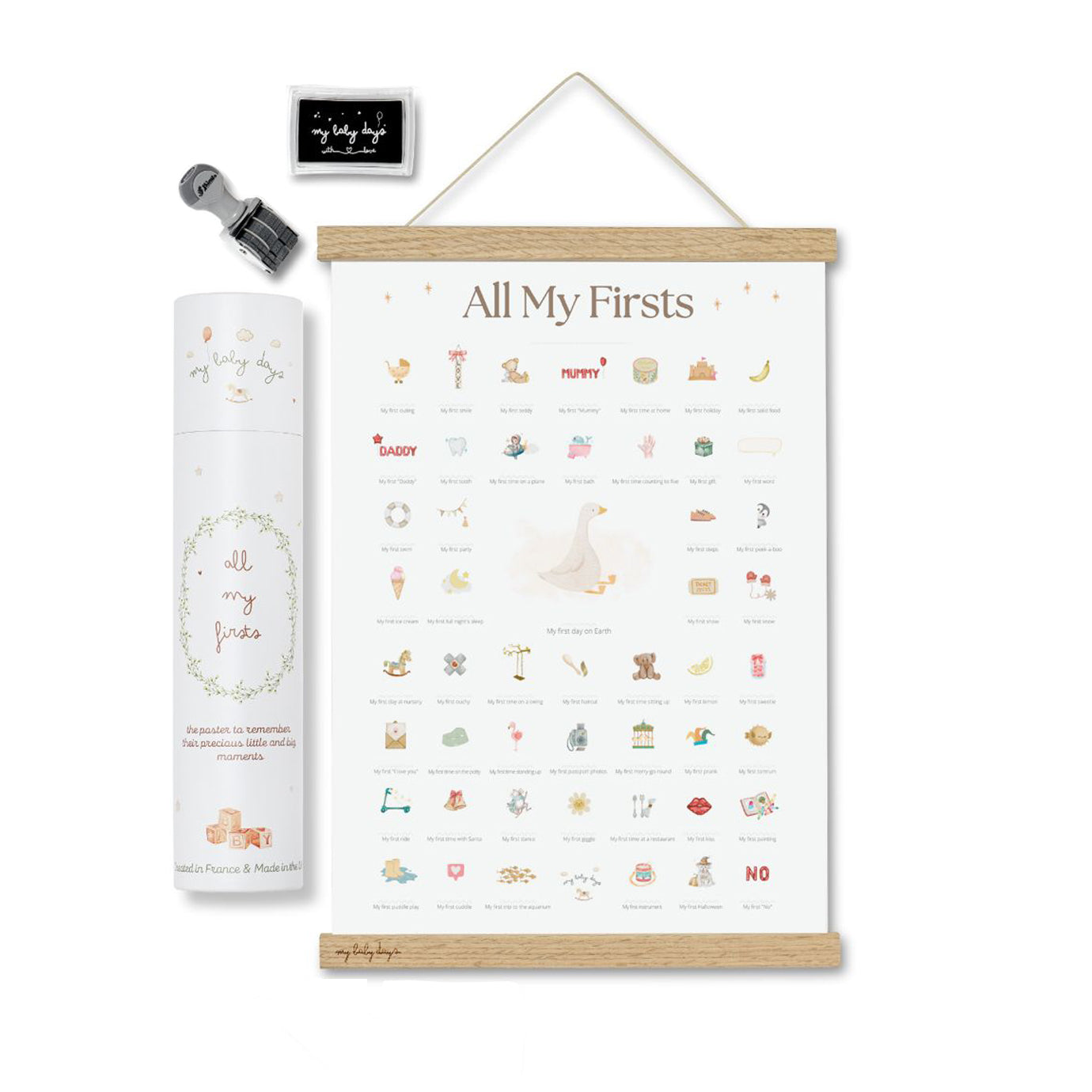 Baby Milestone Print - All My Firsts 'Baby Goose' Edition