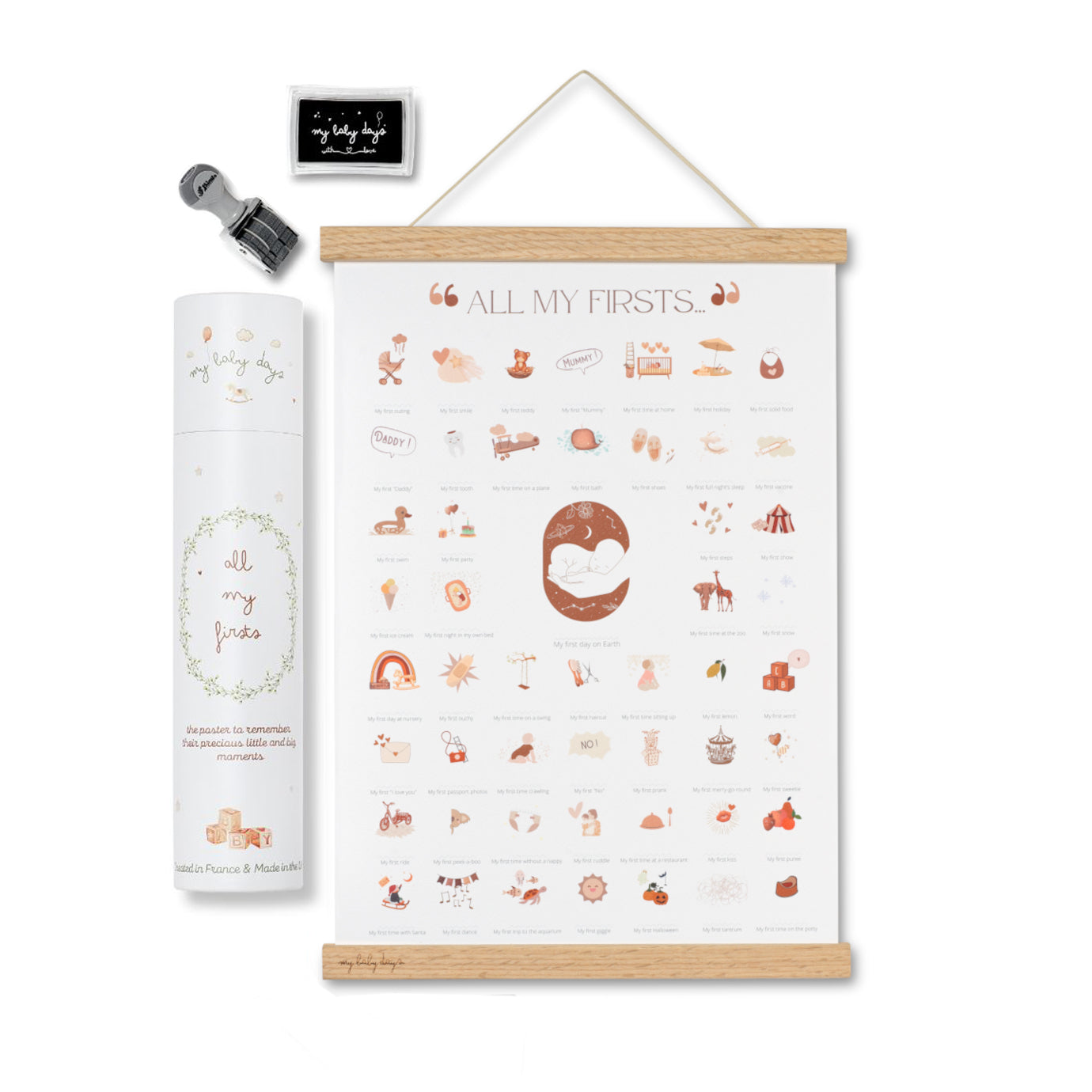 Baby Milestone Print - All My Firsts 'Karma' Edition